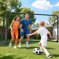 thumbnail image 6 of SLSY 12x6ft soccer goal, foldable full-size steel soccer goal, suitable for backyards, weatherproof metal soccer goal, ideal for youth/adult practice and training., 6 of 6