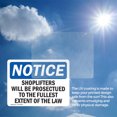 thumbnail image 6 of (2 Pack) Shoplifters Will Be Prosecuted OSHA Notice Sign 24 Inch X 18 Inch Vinyl Label Decal Sticker Weather Resistant, UV Protected for Workplace, Business, and Construction Site, Made, 6 of 7