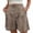 Coffee, variant on Bloomae Womens Shorts Dressy Loose Wide Leg Summer Shorts High Waisted Tailored Pleated Business Casual Work Trouser Shorts with Pockets
