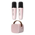 thumbnail image 3 of Altavoz Bluetooth portátil para sala de juegos, salidas familiares, camping y entretenimiento. Micrófono doble rosa K1, 3 of 9