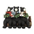 thumbnail image 2 of 9" Woodland Caroling Black Bears with Scarves and Holly Christmas Table Top Decoration, 2 of 2