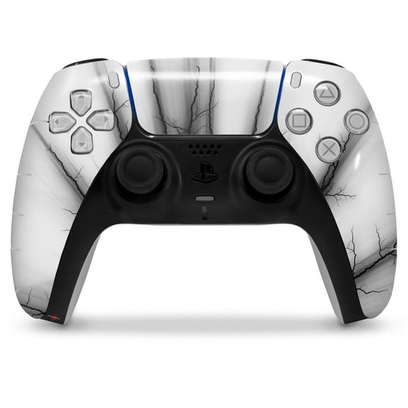 WraptorSkinz Skin Wrap compatible with the Sony PS5 DualSense Controller Lightning Black (CONTROLLER NOT INCLUDED)