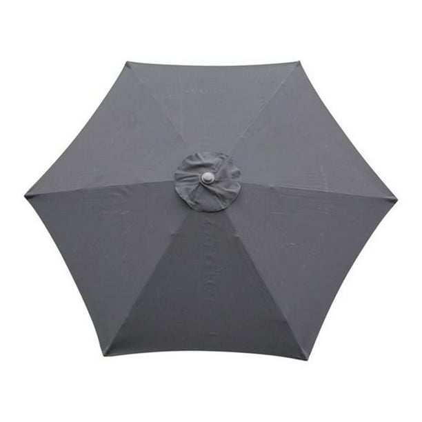Living Accents UM90BK0BD-06 Parapluie de 9 Pieds du Marché Noir