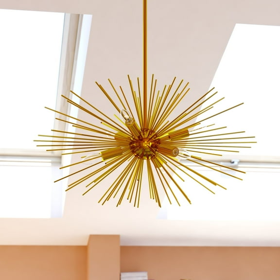 Nikko 6L Starburst Gold Mid-Century Modern Pendant Light