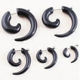 thumbnail image 4 of UDIYO Fashion Unisex Spiral Fake Ear Plug Flesh Plugs Ear Piercing Body Jewelry Earrings, 4 of 6