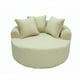 thumbnail image 1 of Ilios Innova | Sillón Circular Forli Beige, Sillón de Descanso Extra Grande con 3 Cojines, Tela Chenille Acanalada Suave, Estructura de Memory Foam, 1 of 9