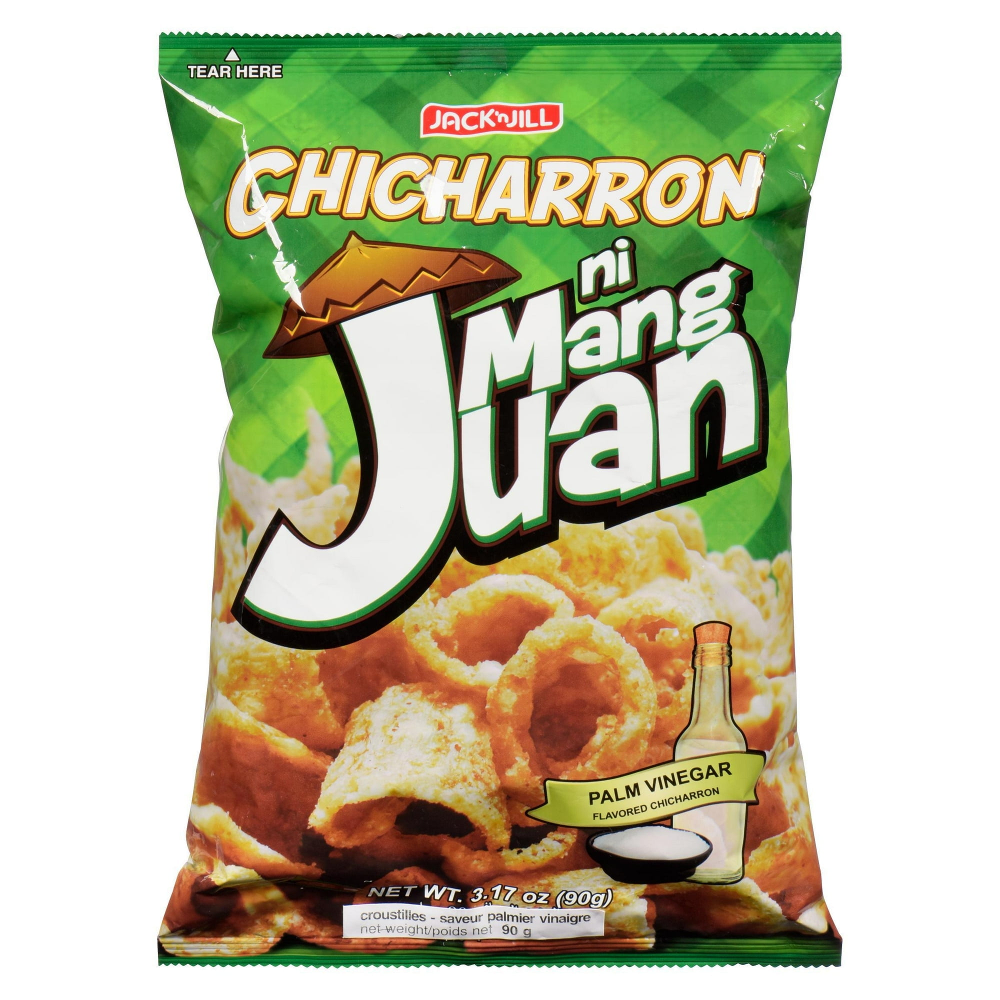 Jack&Jill Mang Juan Chicharon Paombong 90g par sachet, Chicharon végétarien
