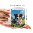 thumbnail image 2 of Border Collie Art Coffee Mug - 11 oz White Ceramic Cup for Dog Collectors, 2 of 8