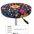 thumbnail image 4 of Daiia Cinco De Mayo Floral Stool Covers Round,Round Bar Stool Covers Waterproof Bar Chair Covers Washable Stool Cushion Slipcover for 12-14 Inch Chair-12 inch, 4 of 7