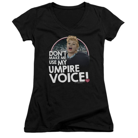 I Love Lucy Umpire Junior Women's T-Shirt V-Neck Black