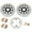 Black, variant on Front Rear Brake Discs Rotors Pads For KAWASAKI ZX-9R Ninja ZX 900 F F1-F2 02-03 2002 2003