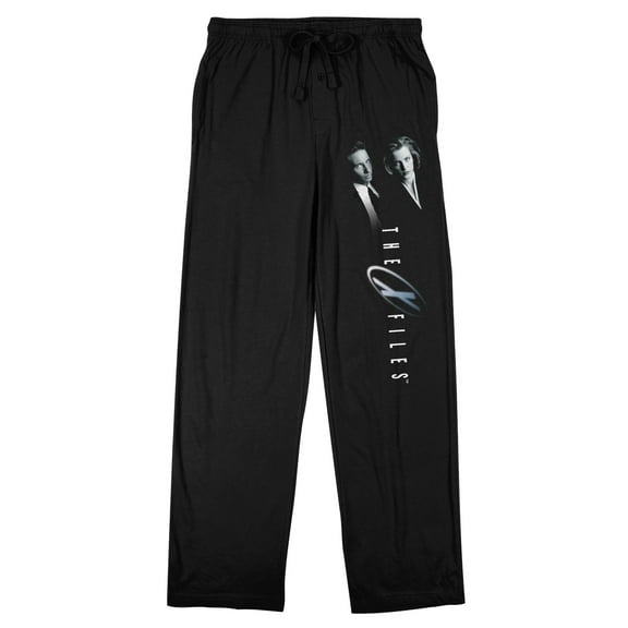 The X-Files Agents Scully & Mulder Men's Black Sleep Pajama Pants-XL