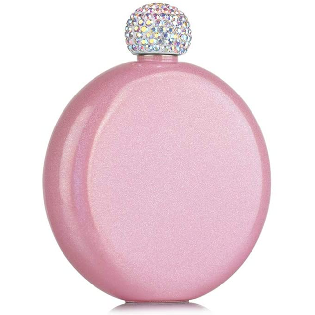 Frasco para mujer - Frasco de acero inoxidable para licores y bebidas espirituosas - Bolsillo y bolso - Lindo
