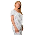 thumbnail image 3 of Body Touch Women Pajamas Set Ultra Soft Lace 2 Piece PJs Shirt & Pants, 3 of 4
