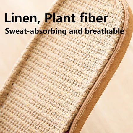 

A1 new home gifts for home Slippers For Womens Men Linen Shoes Women Summer Household Beach Slippers Sandals Floor Shoes Slides Linen Purple