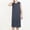 Silver, variant on SYMOID Big & Tall Men's Sleeveless Long Sleep Gown - Modal Cotton Blend, Dark Gray, Size 3XL - Comfortable for Home & Post-Surgery