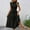 Black, variant on SMihono Fashion Summer Casual Flutter Short Sleeve Midi Dress,Solid Ruffle Trim Belted Dress,Boho Dresses for Women 2025 Fall Casual Pink XL