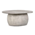 thumbnail image 1 of Pemberly Row Table Basse Ronde d'Extérieur en Pierre de Béton Gris Pâle de 42 Pouces, 1 of 6