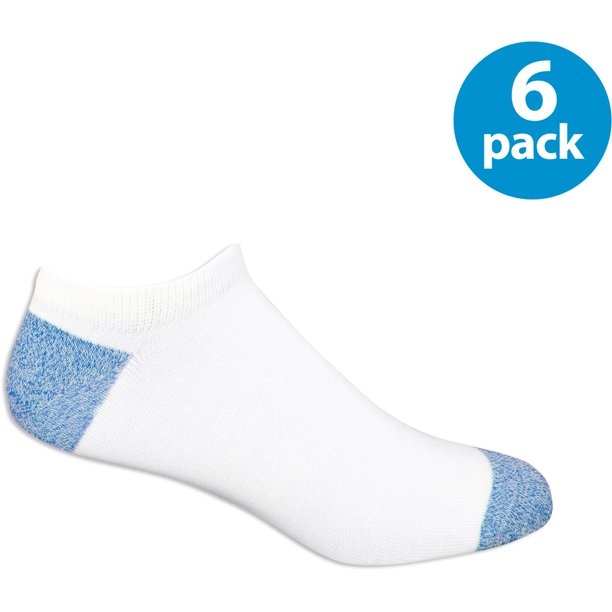 Fruit of the Loom Mens No Show Liner Socks 6 Pack