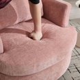 thumbnail image 2 of 360° Swivel Barrel Chair, Upholstered Accent Chair, Suitable for Nurseries, Offices,Pink, 2 of 8