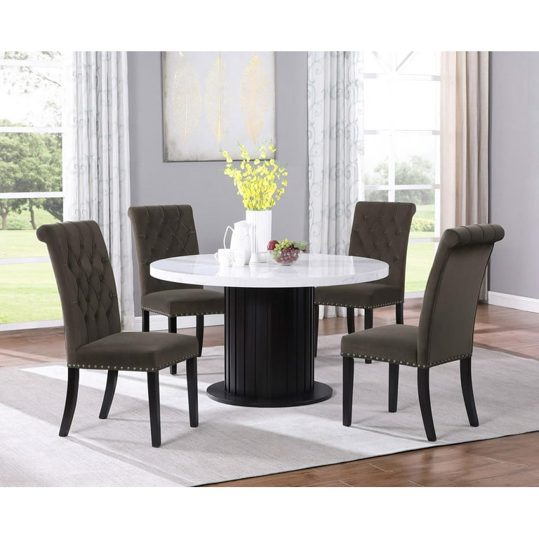 Mabry espresso round dining table outlet