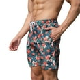 thumbnail image 3 of iOPQO men's pants Male Casual Pants Print Trend Youth Summer Mens Sweatpants Fitness Running Shorts Beach Shorts Men's Casual Shorts Red XXL, 3 of 9