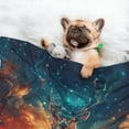 thumbnail image 3 of Rocae Celestial Stag Cosmic Glow for Pet Blanket Dog Blanket Cat Blanket Soft Sleep for Small Medium Pet-Large, 3 of 8