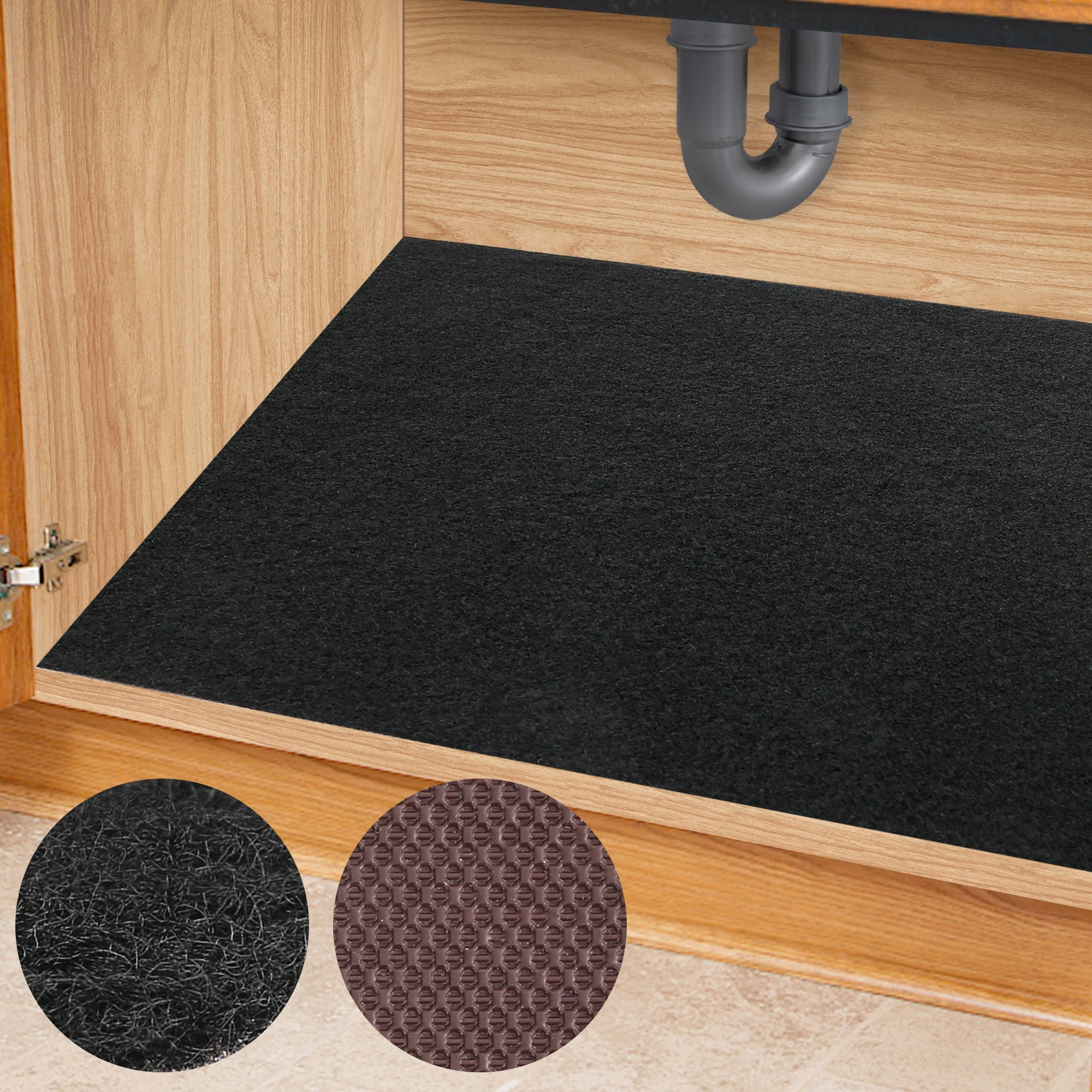 Under The Sink Mat,Cabinet Mat – Absorbent/Waterproof – Protects Cabinets,  Premium Shelf Liner, Contains Liquids,Washable(24in x 36in) (24×36)