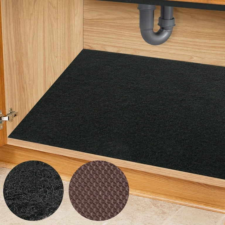 AiBOB Under Sink Mat, 24 x 50 Inches Waterproof Shelf Liners for Kitchen and Bathroom Sinks, Durable Thicker Mats, Protects Cabinets, Charcoal