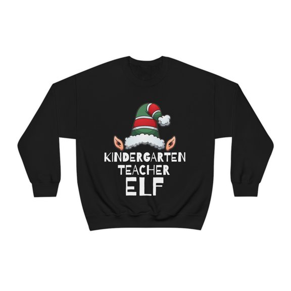 Kindergarten teacher Elf Unisex Sweatshirt, S-2XL Christmas Holidays Elves