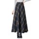 thumbnail image 1 of Gibobby Falda estampada para mujer Falda de longitud casual retro para mujer Falda clásica a cuadros de talle con bolsillos y cremallera(Azul marino， M), 1 of 5