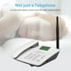 thumbnail image 3 of Teléfono inalámbrico GSM F317 con batería recargable, pantalla LCD y soporte para 4G - Ideal para oficinas y hogares (blanco, 3000mAh), 3 of 6