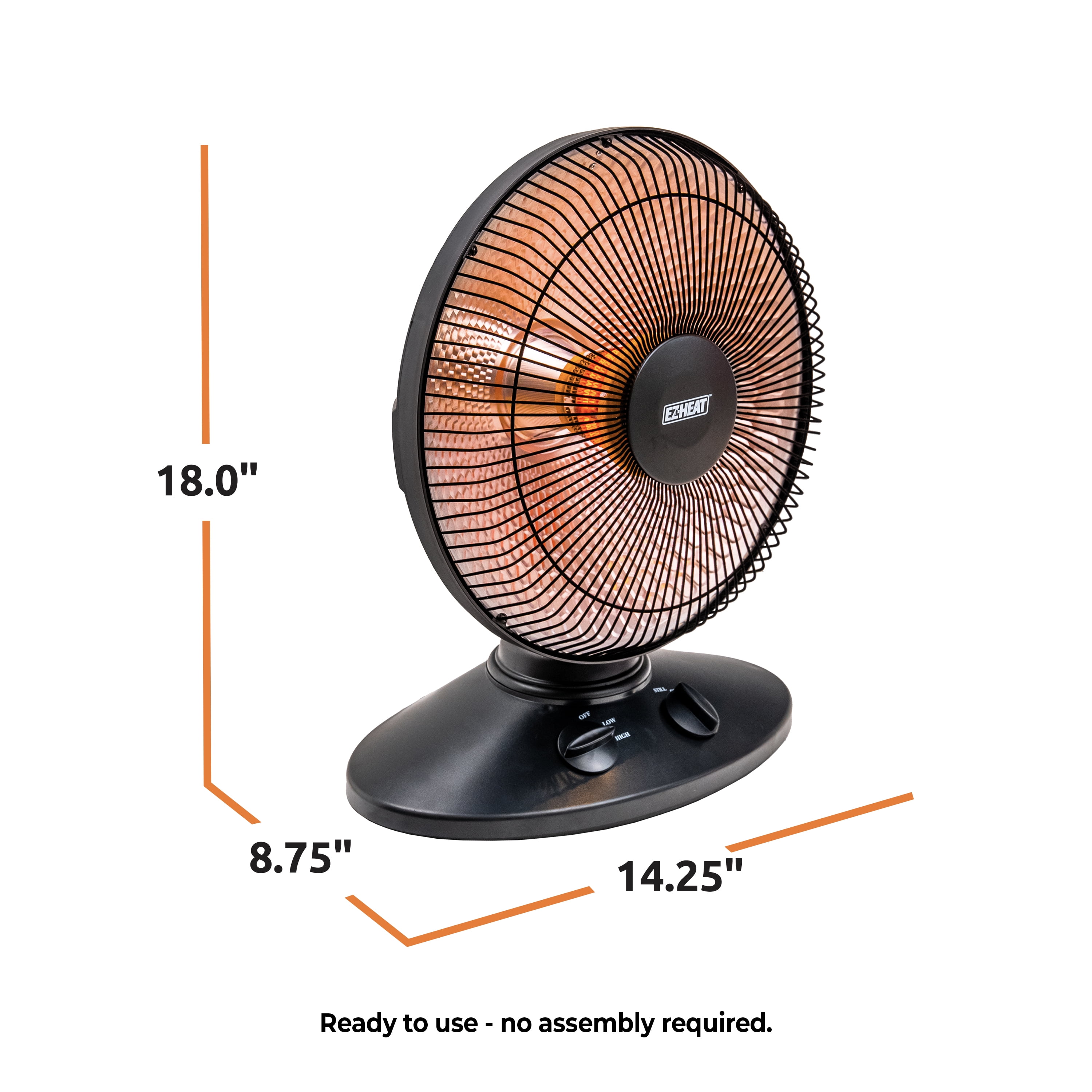 Electric Heater Oscillating Parabolic Dish Radiating Heater EZ