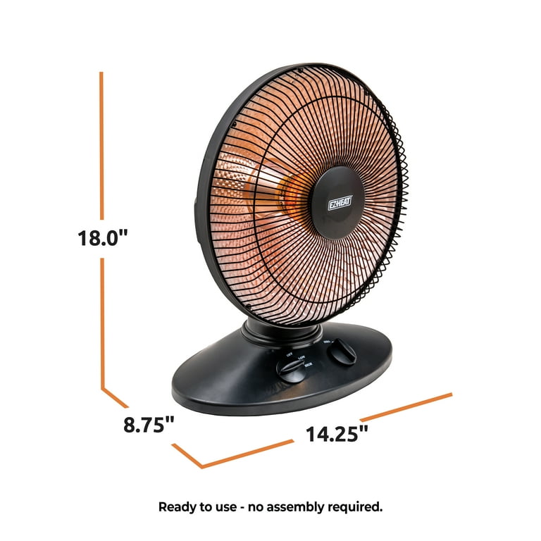 EZ-Heat Dish Heater – 70° Oscillation, Adjustable Tilt, Compact