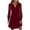 Wine, variant on Cmfcve Women's Party Dress V-Neck Long Sleeve Formal Dresses Solid Color Lace Patchwork Wedding Guest Dress