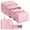 Pink, variant on Packing Cubes for Travel, 8Pcs Travel Cubes Set Foldable Waterproof Suitcase Organizer Luggage Storage Bag, Blue