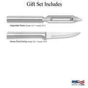 Rada Kitchen Knives Boxed Set, 2 Piece Stainless Pare and Peel Gift Set, Heavy Duty Paring Knife and Vegetable Peeler