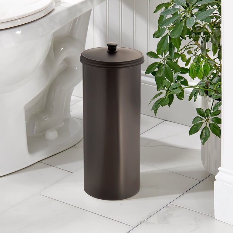iDesign Bronze Toilet Paper Holder, Free Standing Storage for