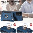 thumbnail image 2 of SaniMore for Samsung Galaxy A13 5G Wallet Case, [RFID Blocking] Elastic Card Slot Vehicle Magnetic PU Leather Ring Holder & Lanyard Stand Money Pocket Cover for Samsung A13 5G, Blue, 2 of 12