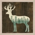 thumbnail image 2 of Great Art Now Simple Living Deer & Moose Silhouette by Michael Mullan, 2 Piece Framed Art Set Each 13"W x 13"H, 2 of 3