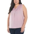 thumbnail image 4 of Hilary Radley Women's Sleeveless V-Neck Lightweight Blouse Top-Purple / S, 4 of 5