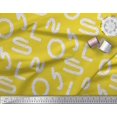 thumbnail image 2 of Soimoi Poly Georgette Fabric Alphabets,Waves & Fish Artistic Print Fabric by the Yard 52 Inch Wide, 2 of 3
