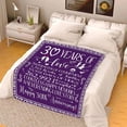 thumbnail image 3 of 30th Anniversary Wedding Gifts Blanket 60"x50" - 30th Anniversary Wedding Gifts for Couples/Wife - Romantic Gifts for Her - 30th Anniversary Decorations - 30th Anniversary Wedding Gift Ideas, 3 of 5