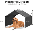thumbnail image 3 of Euqvunn Dog Shade Shelter, Portable Outdoor Dog Tent with Waterproof Cover, Pet Shade House for Garden, Patio, Backyard, Travel - Gray, 3 of 11