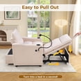 thumbnail image 6 of Ebello 3-in-1 Sleeper Sofa Bed, Corduroy Convertible Pullout Futon Couch with Adjustable Backrest, Phone Holders & USB Ports for Apartment, Small Space, 1-Seat(Beige), 6 of 11