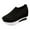Black, variant on Platform Walking Shoes Women's Chunky Slip on Sock Loafers with Hidden Heels Nursing Work Shoes