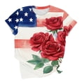 thumbnail image 6 of Qingpeng 4th of July Patriotic T Shirts for Women Summer Star Print Shirts Women's Independence Day Short Sleeve Casual Tee Tops, 6 of 6