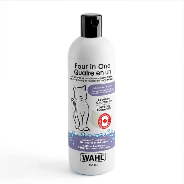 Wahl Four in One Cat Shampoo & Conditioner Concentrate, 455 mL