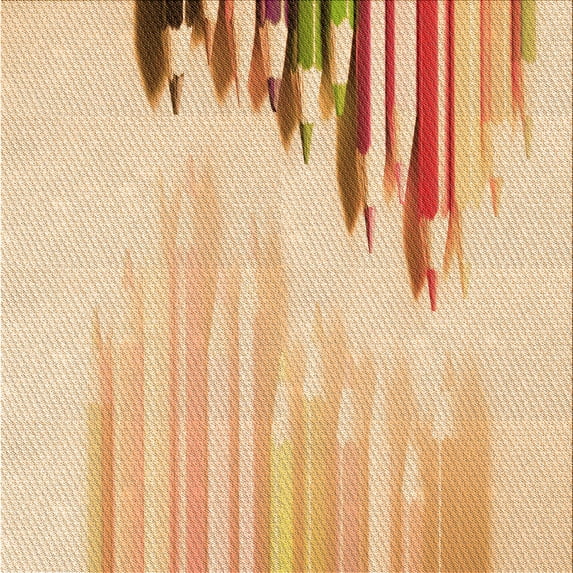 Ahgly Company Machine Washable Indoor Square Transitional Khaki Gold Area Rugs, 7' Square