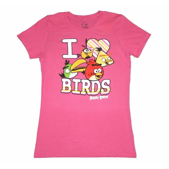 Angry Birds Short Sleeve T Shirt Women Teen Girl Juniors Size L